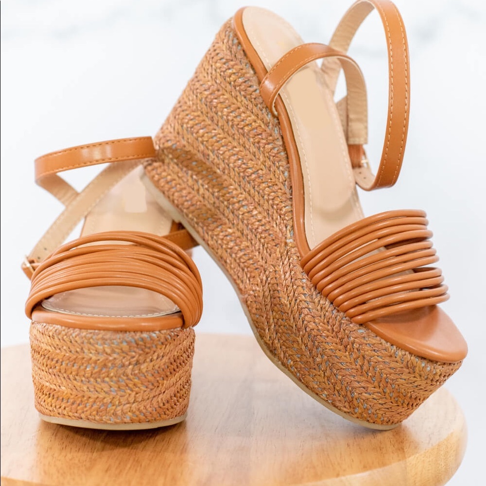 (Last size!) Layered Strap Espadrille Heels